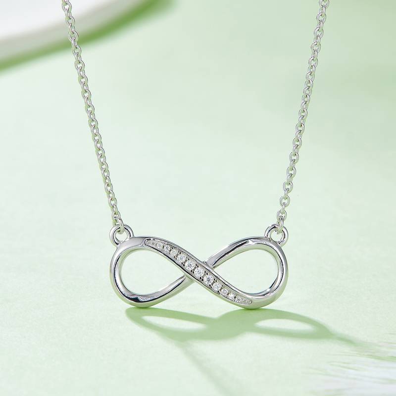 简爱无限的爱PendantS925银Moissanite厘石D级0.1ct